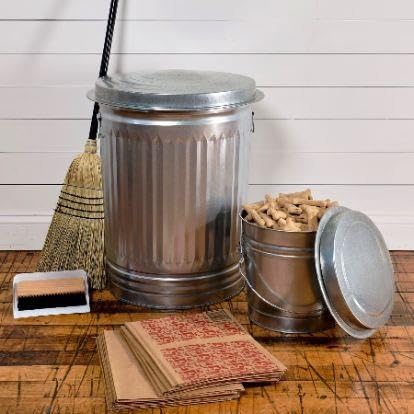 31-Gallon Galvanized Steel Trash Can with Lid D248548