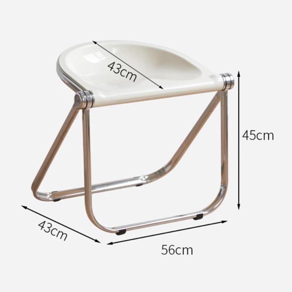 Transparent 18-Inch Backless Folding Stool M110