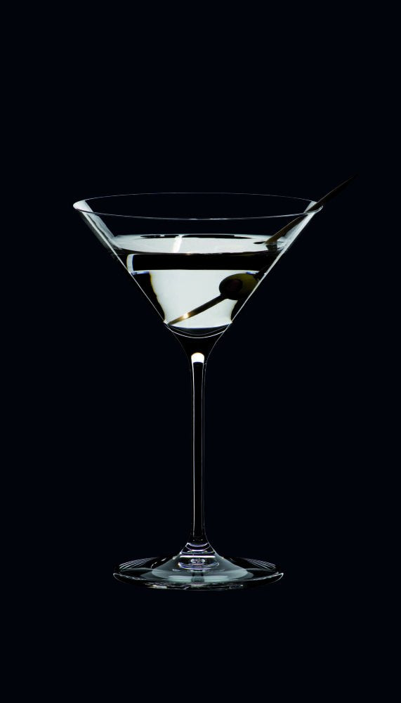 Precision Blown Crystal Martini Glasses Set of 2 M913803