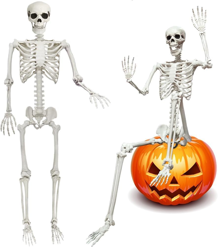 2-Pack 67" Posable Skeletons with Movable Joints Z90148