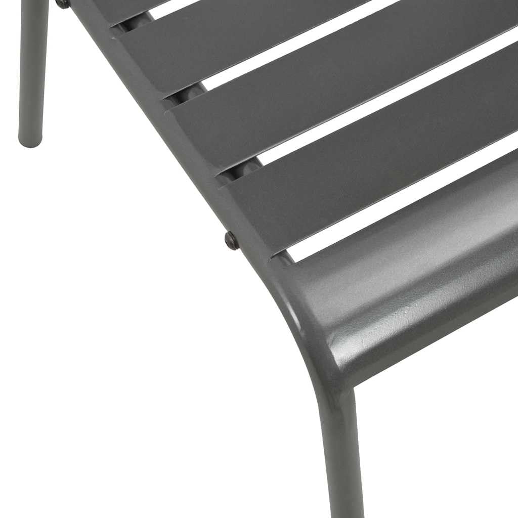 Stackable Steel Grey Patio Chairs Set of 2 U212