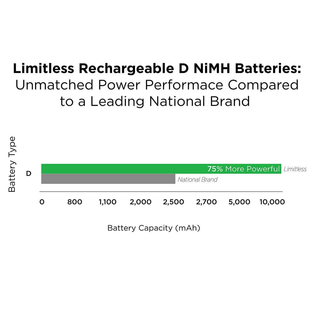 Rechargeable D Batteries 4-Pack E2059