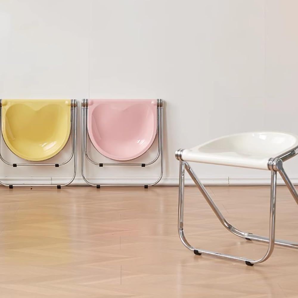 Transparent 18-Inch Backless Folding Stool M110