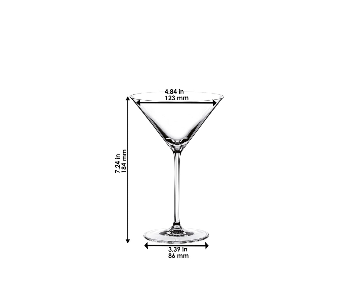 Precision Blown Crystal Martini Glasses Set of 2 M913803