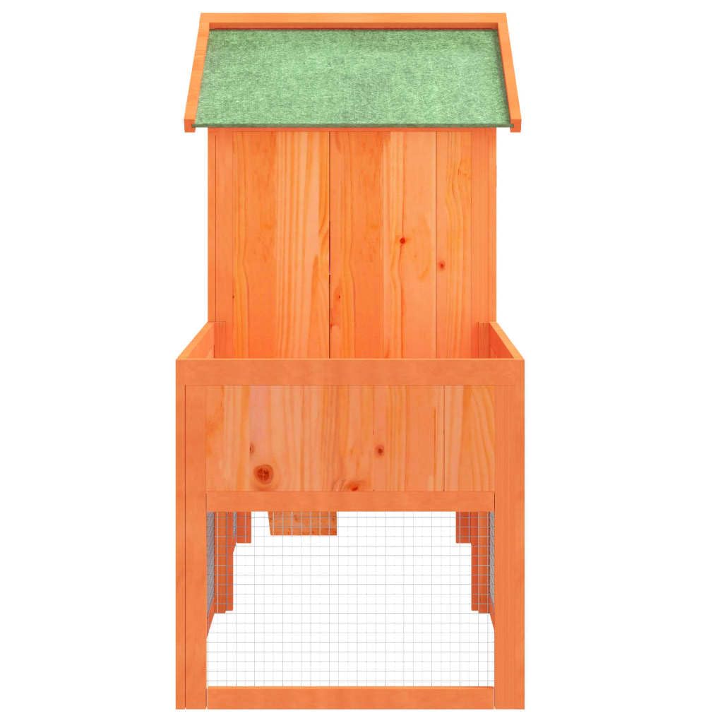 Two-Tier Wooden Rabbit Hutch with Run T540776
