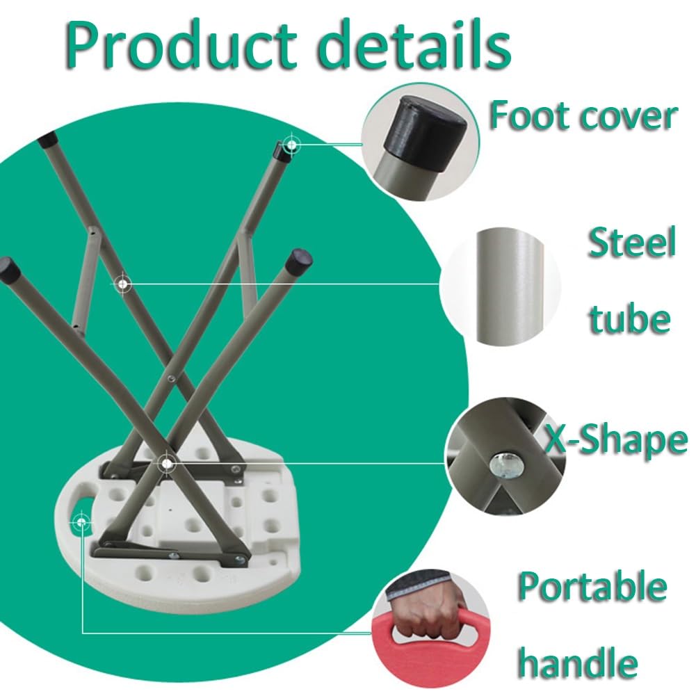 Black 18 Inch Folding Stool with Handle B100