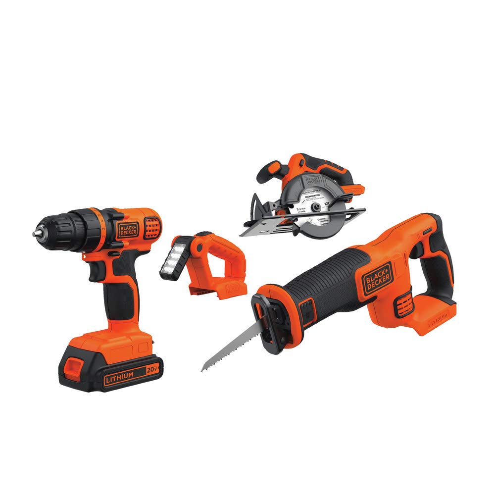 20V MAX 4-Tool Cordless Power Tool Combo Kit with 2 Batteries and Charger B46618