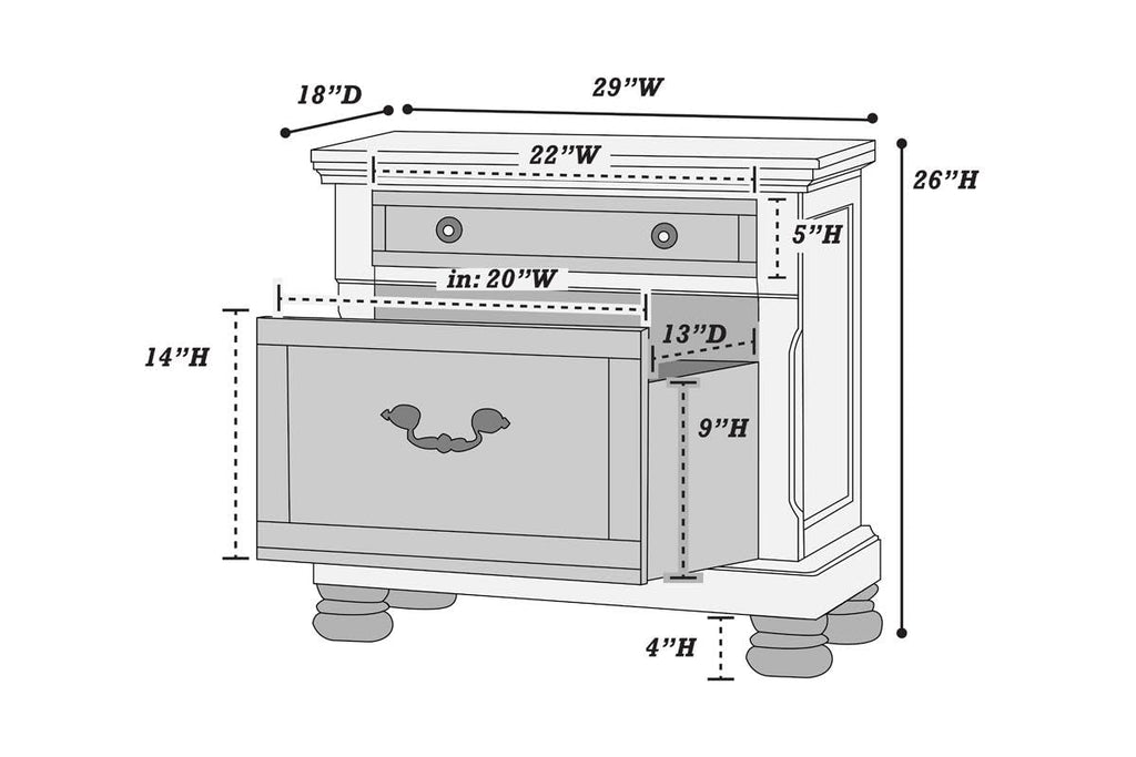California King Bed Frame Antique Cherry V84503