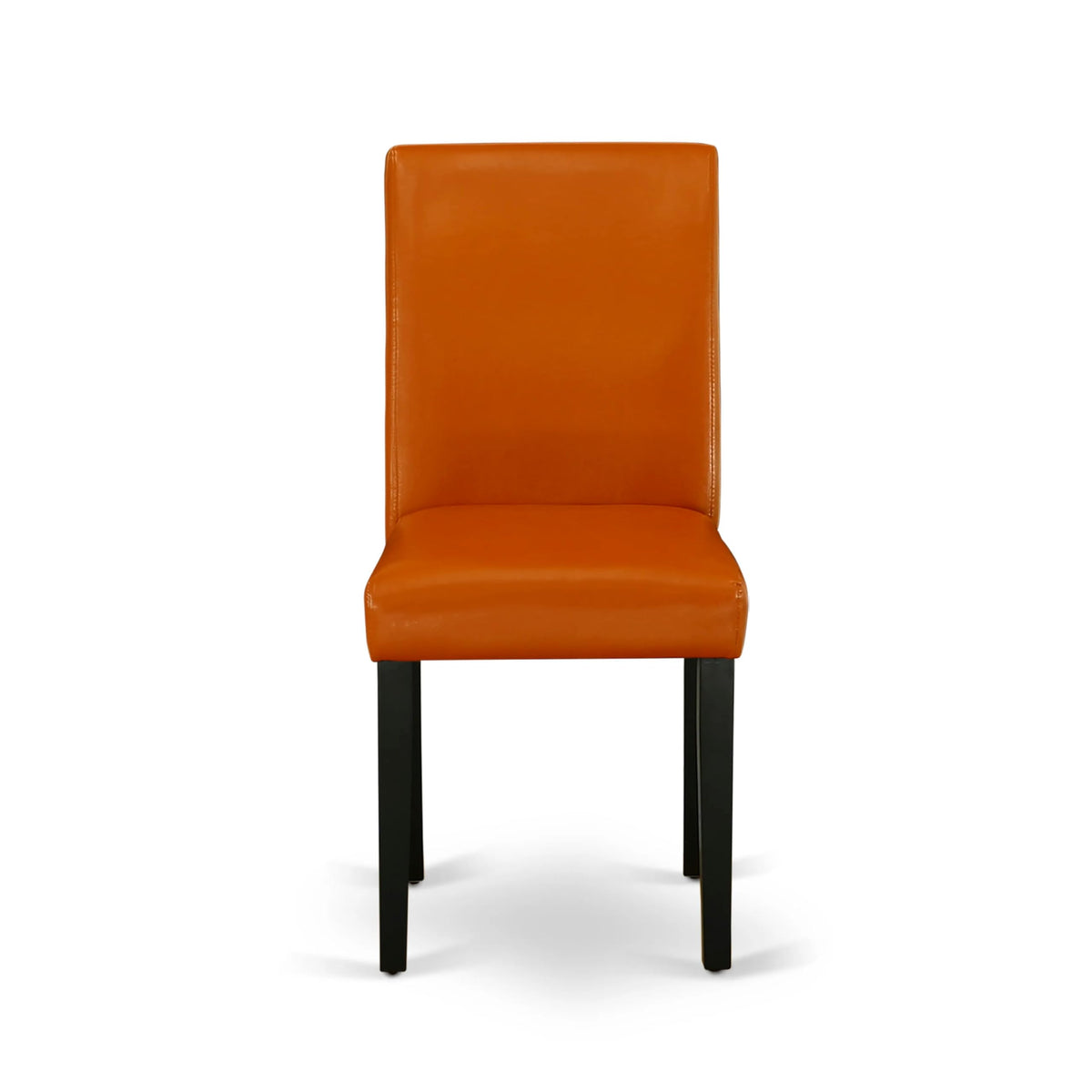 Baked Bean Faux Leather Upholstered Dining Chairs Set of 2 H884