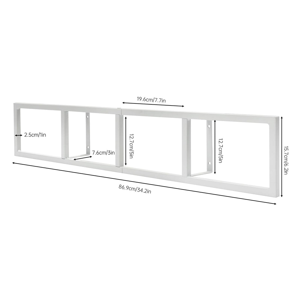 34 Inch White Metal CD Storage Shelf D96406