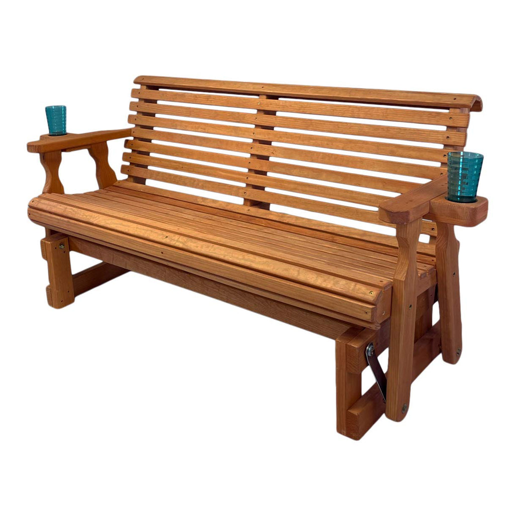 Heavy Duty Roll Back Porch Glider with Cupholders J302101