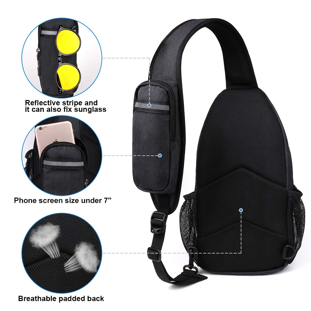Black Crossbody Sling Bag W331