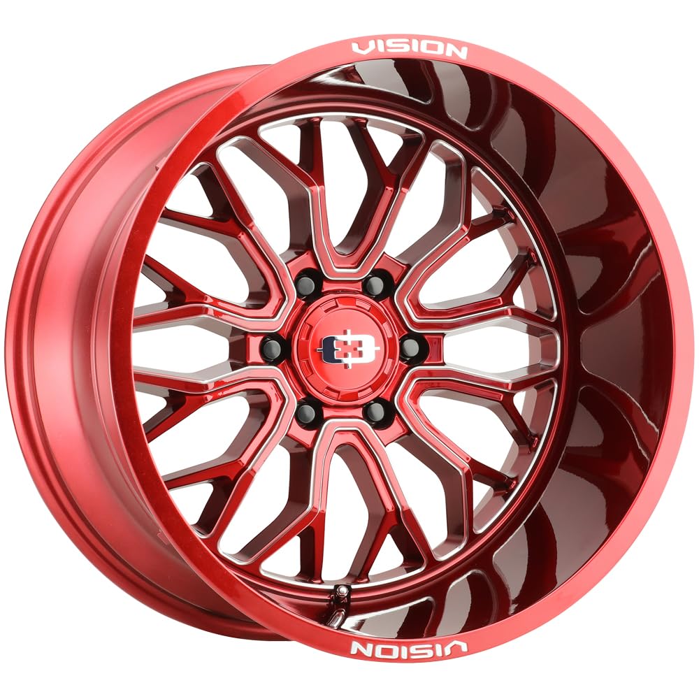 20x9 5x5.5" +12mm Red/Milled Wheel Rim D94029