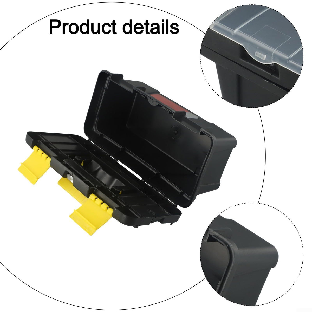 10-Inch Plastic Tool Box with Reinforced Handle and Secure Latches S405