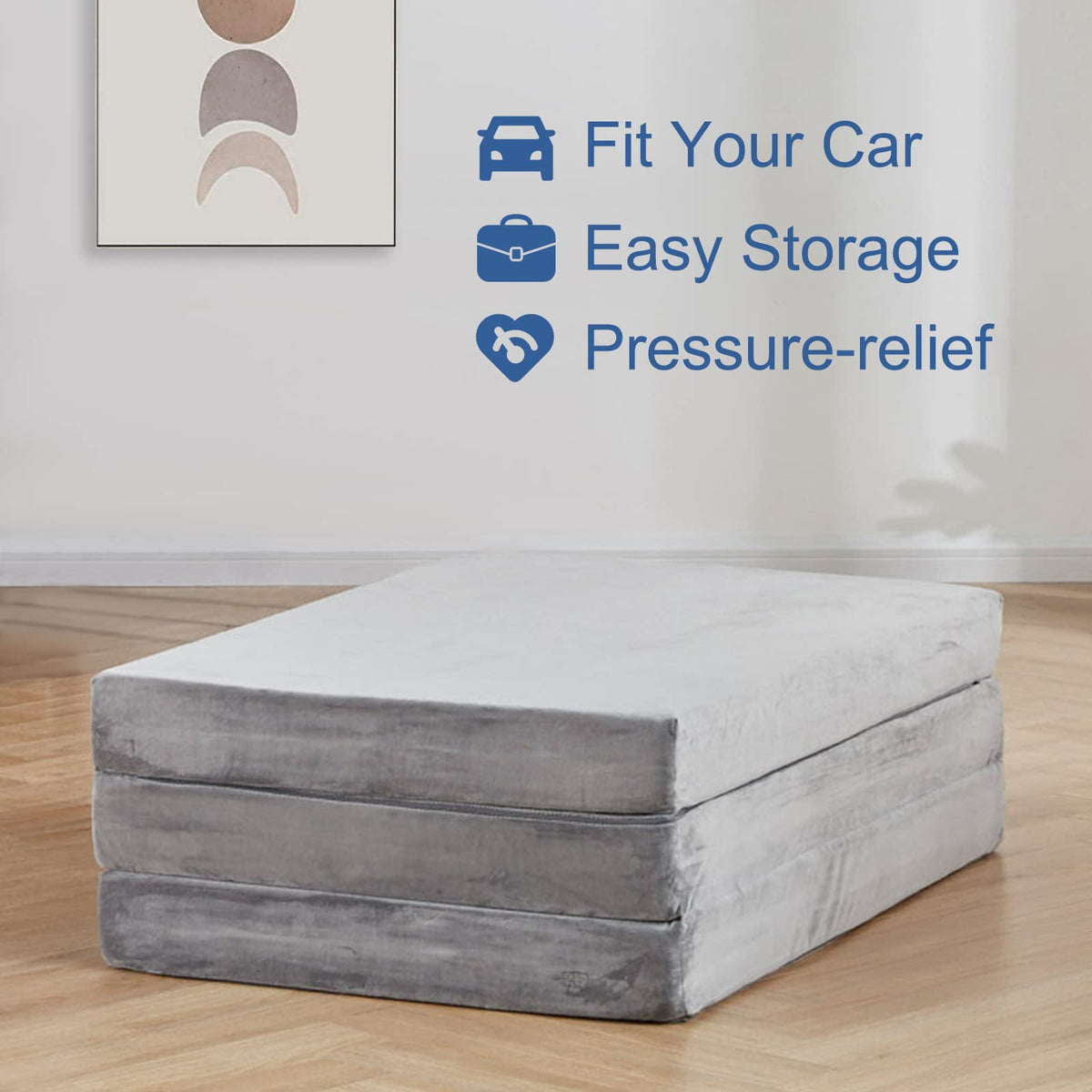 3.95" Full Memory Foam Folding Topper with Storage Bag F5529