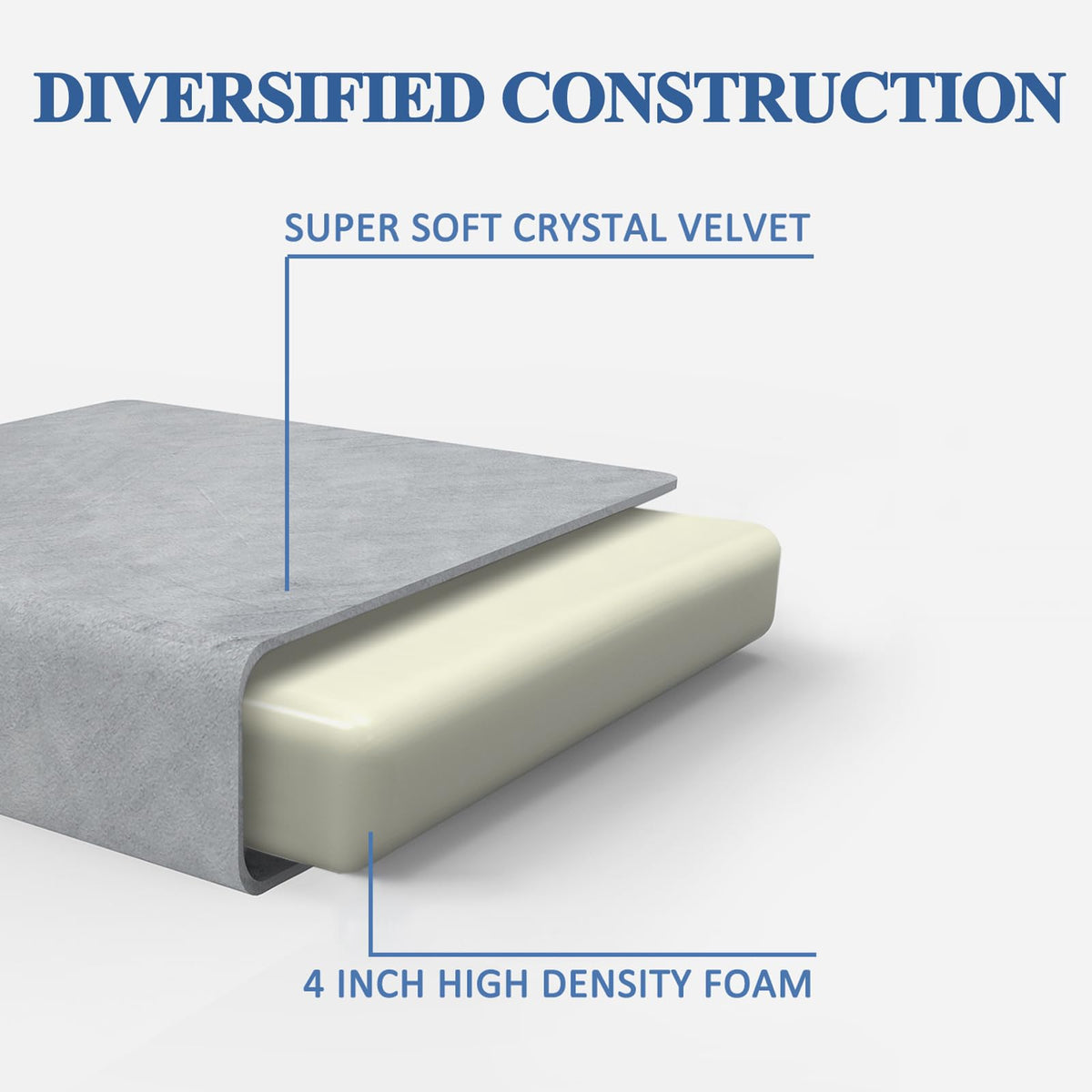 3.95" Full Memory Foam Folding Topper with Storage Bag F5529