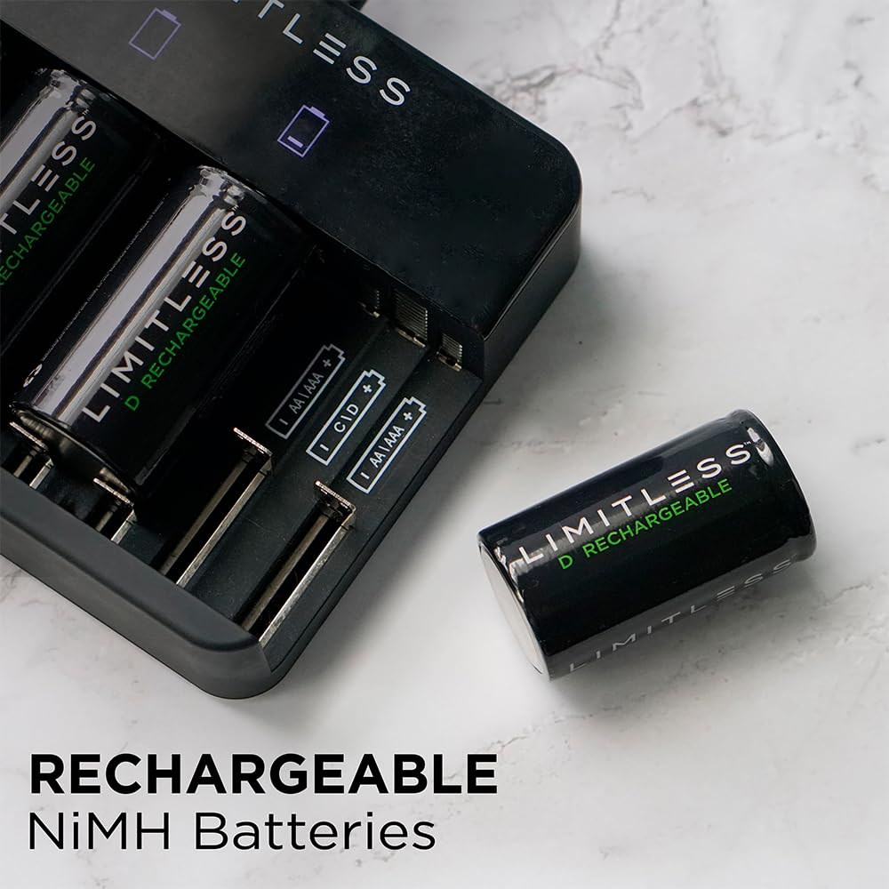 Rechargeable D Batteries 4-Pack E2059
