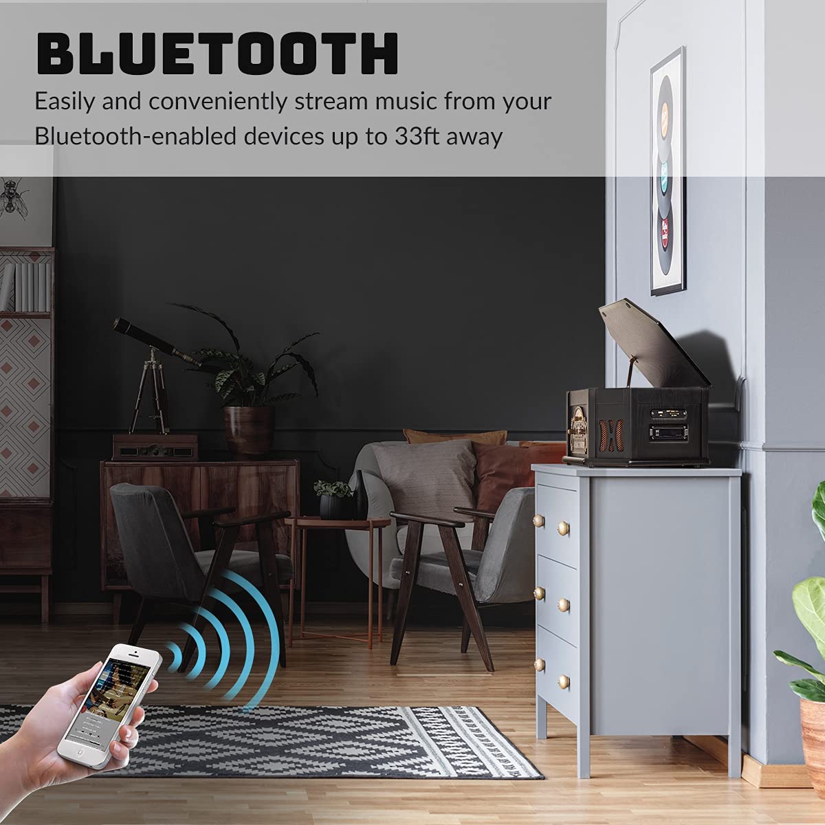 10-in-1 Record Player with Bluetooth H37357