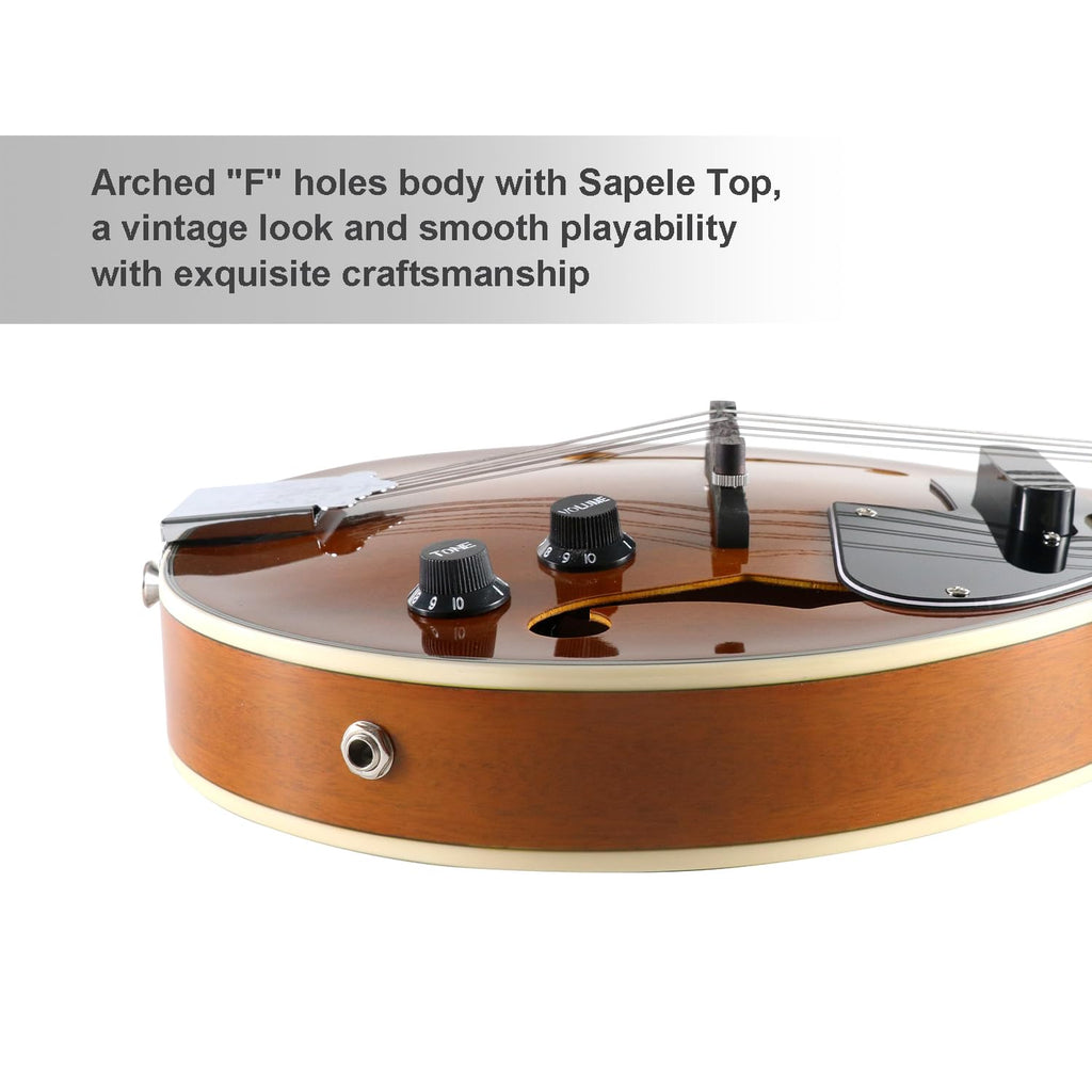 8 String Acoustic-Electric Mandolin Instrument with Pickup U472