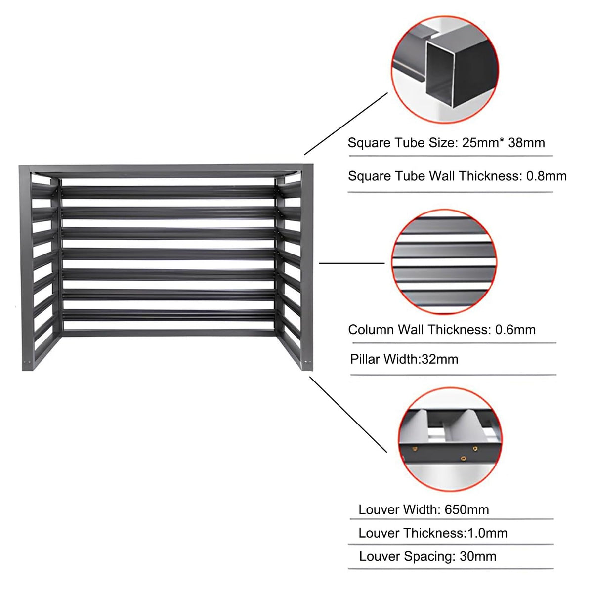 Aluminum Mini-Split Condenser Cover P871