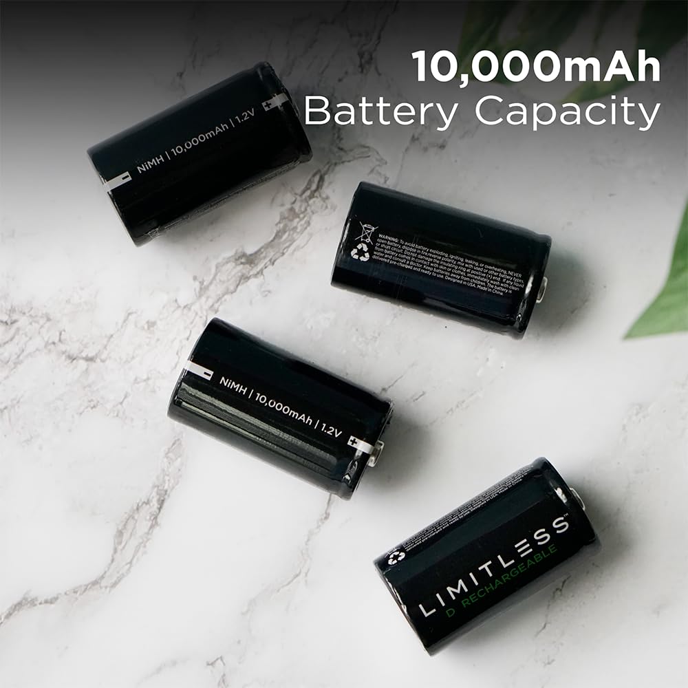 Rechargeable D Batteries 4-Pack E2059