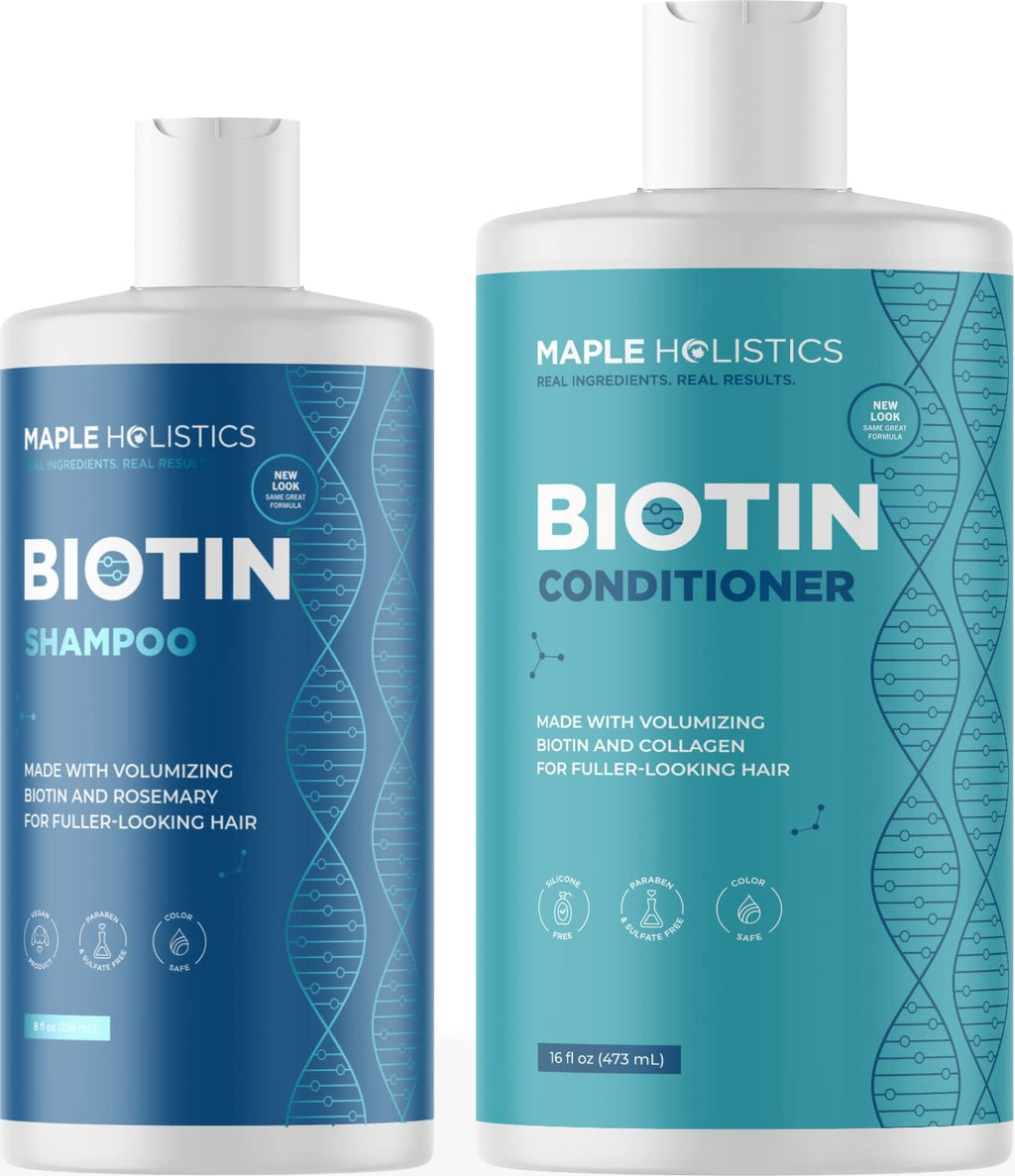 Biotin Shampoo and Conditioner Set Sulfate Paraben Silicone Free X7093
