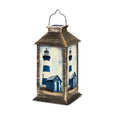 Navy Blue Coastal Solar Lantern X2144