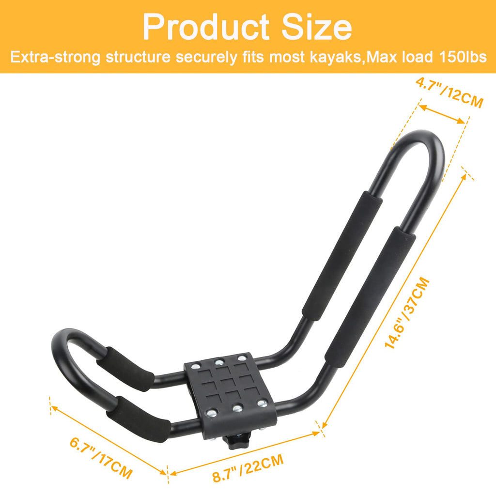 2 Pairs J-Bar Kayak Roof Rack Set of 4 B339885