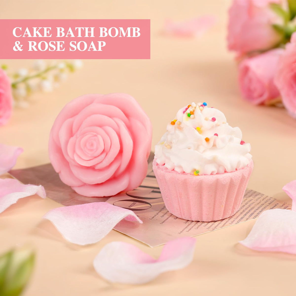 13PCS Spa Self Care Gift Basket Set Rose S524