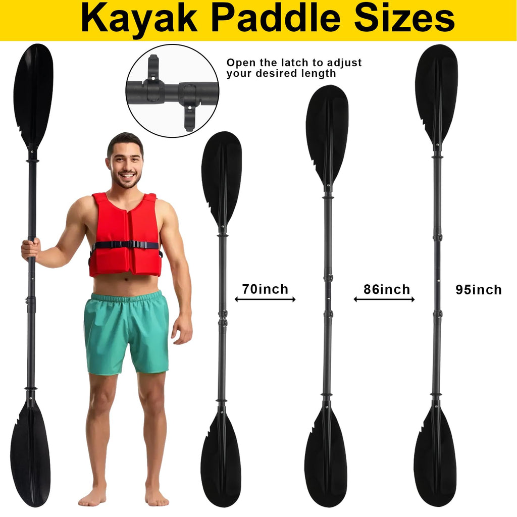 Telescopic Canoe Paddle 70inch to 95inch Black Z155