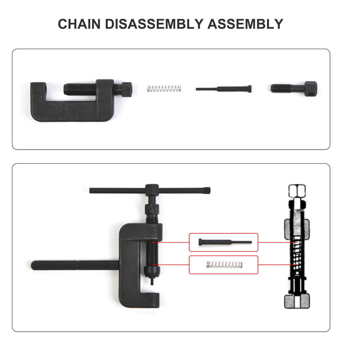 21 PCS Rivet and Roller Chain Link Removal Tool Kit O312