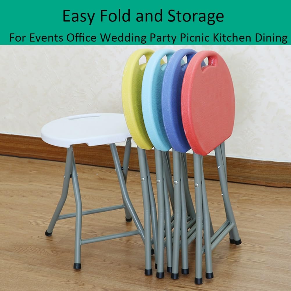 Black 18 Inch Folding Stool with Handle B100