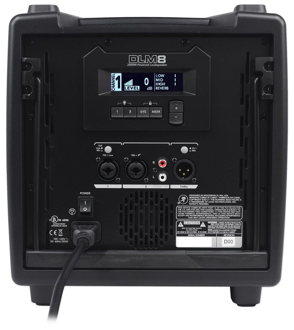 2000-Watt 8 in Powered PA Speakers with Tripod Stand Kit and XLR Cables F228740