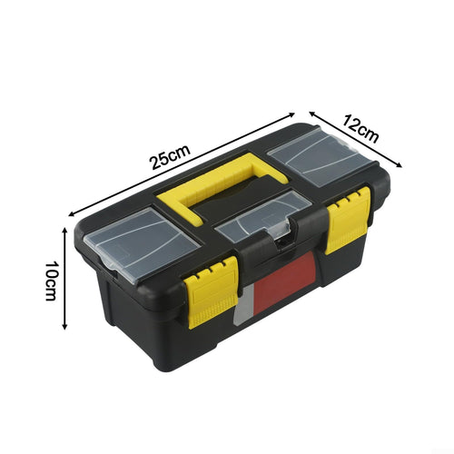 10-Inch Plastic Tool Box with Reinforced Handle and Secure Latches S405