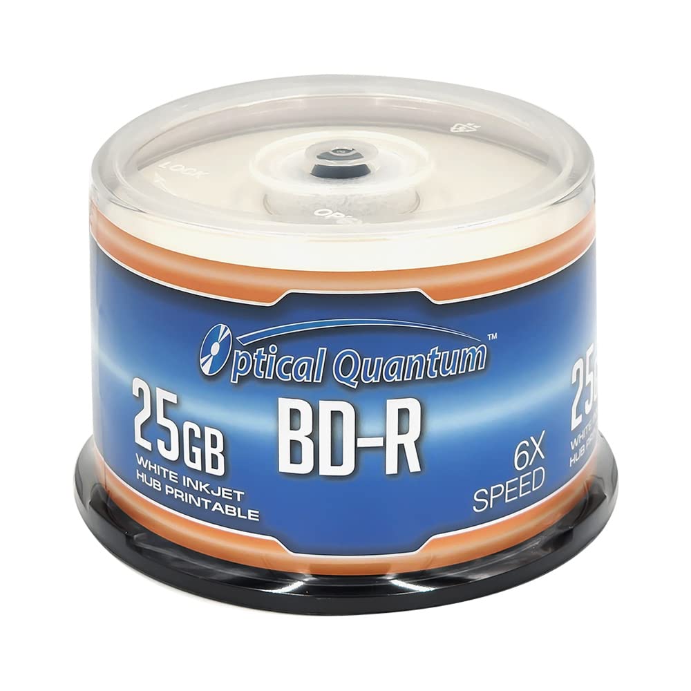 25GB 6X White Inkjet Printable Blu-ray Discs 50-Pack Z607