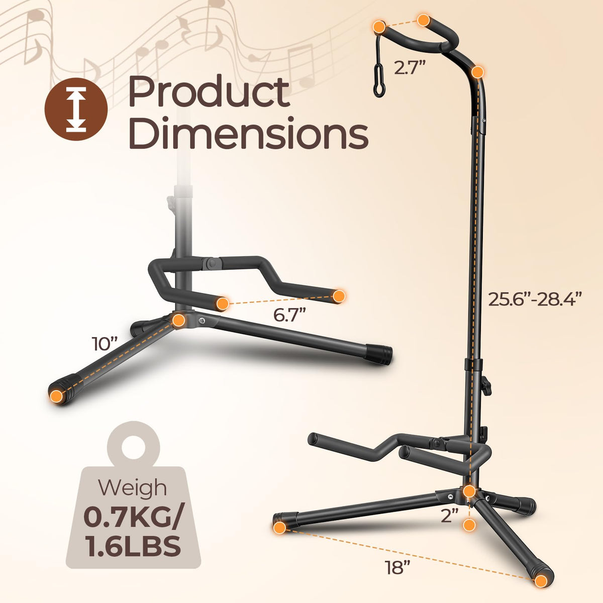 Adjustable Folding Guitar Stand T234096