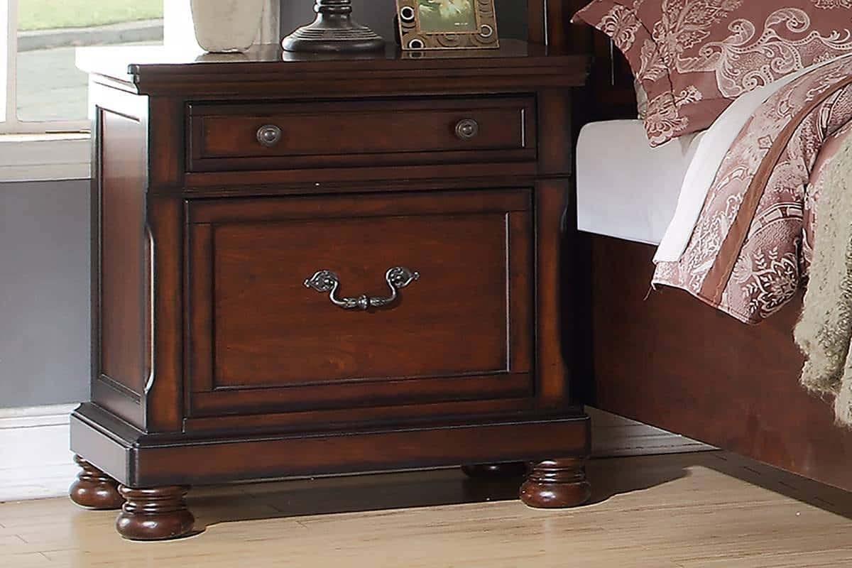 California King Bed Frame Antique Cherry V84503
