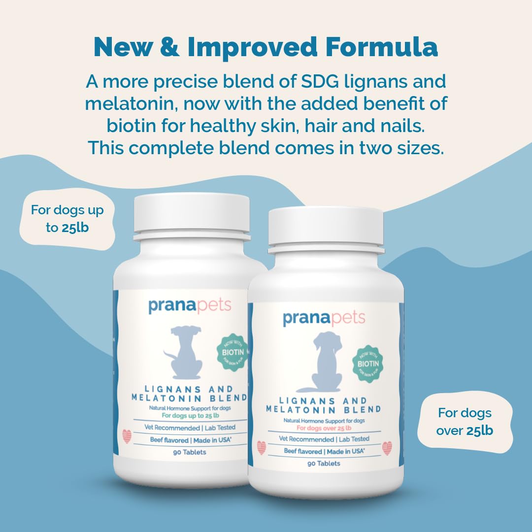 Lignans & Melatonin with Biotin Blend for Dogs Over 25 lb X154