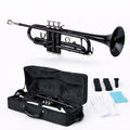 Bb Standard Trumpet Set with Hard Case, 7C Mouthpiece, Cleaning Cloth & Gloves K140772
