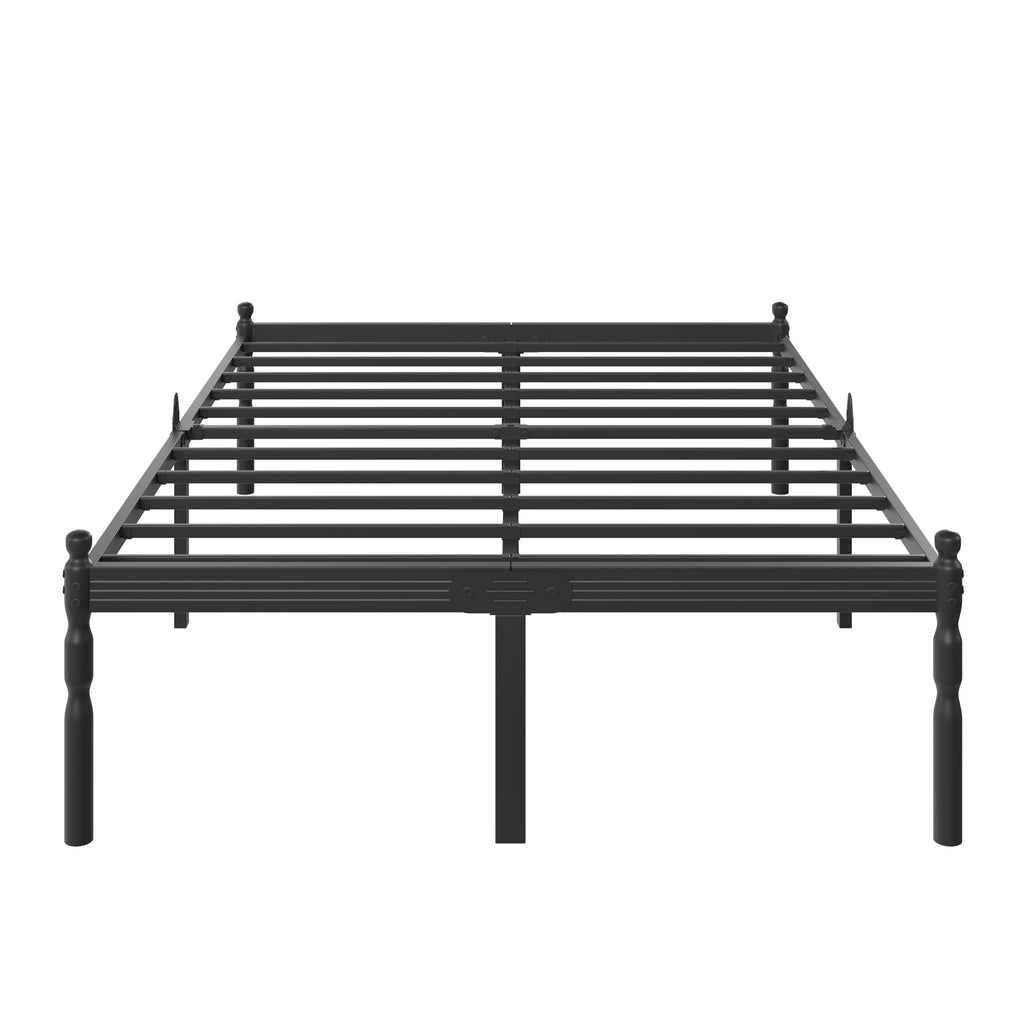 Queen Size Black Metal Bed Frame with Storage D8663
