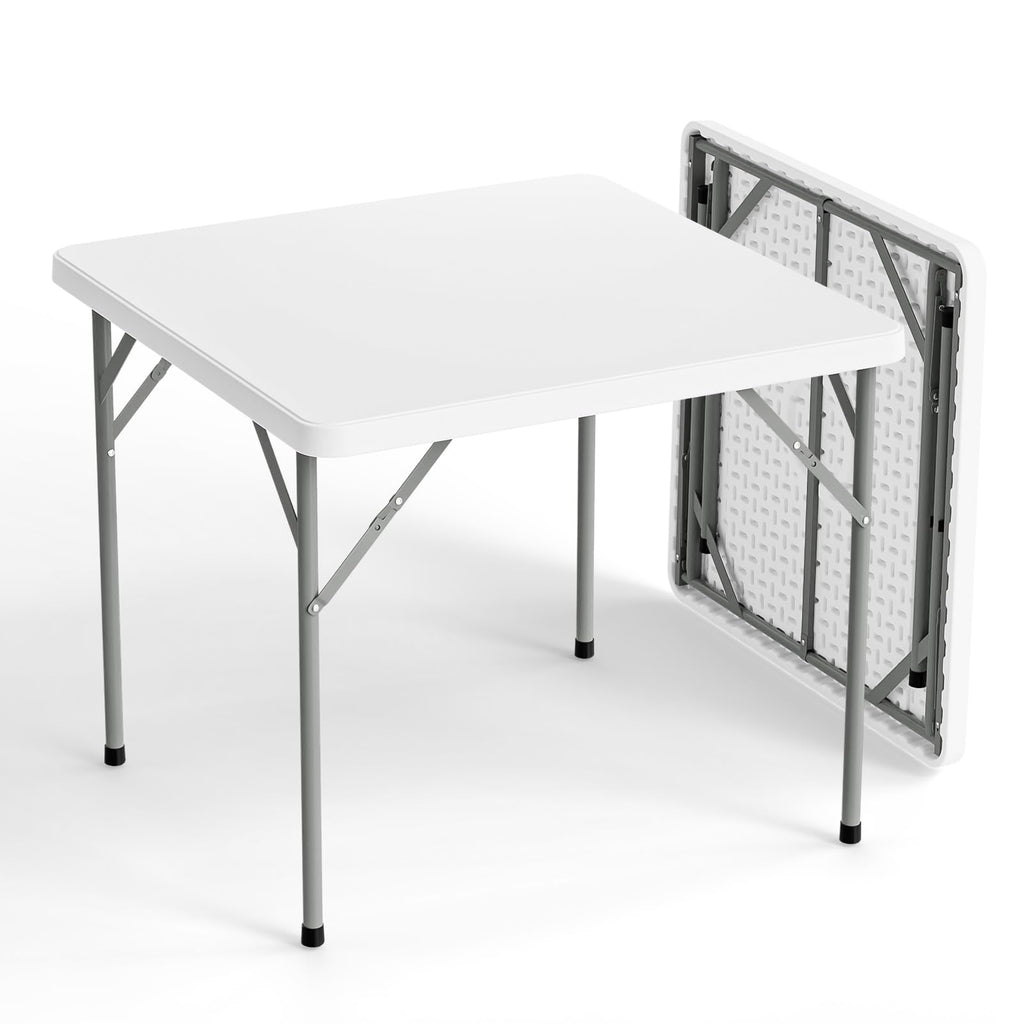 White 34 inch Folding Card Table V814