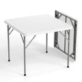 White 34 inch Folding Card Table V814