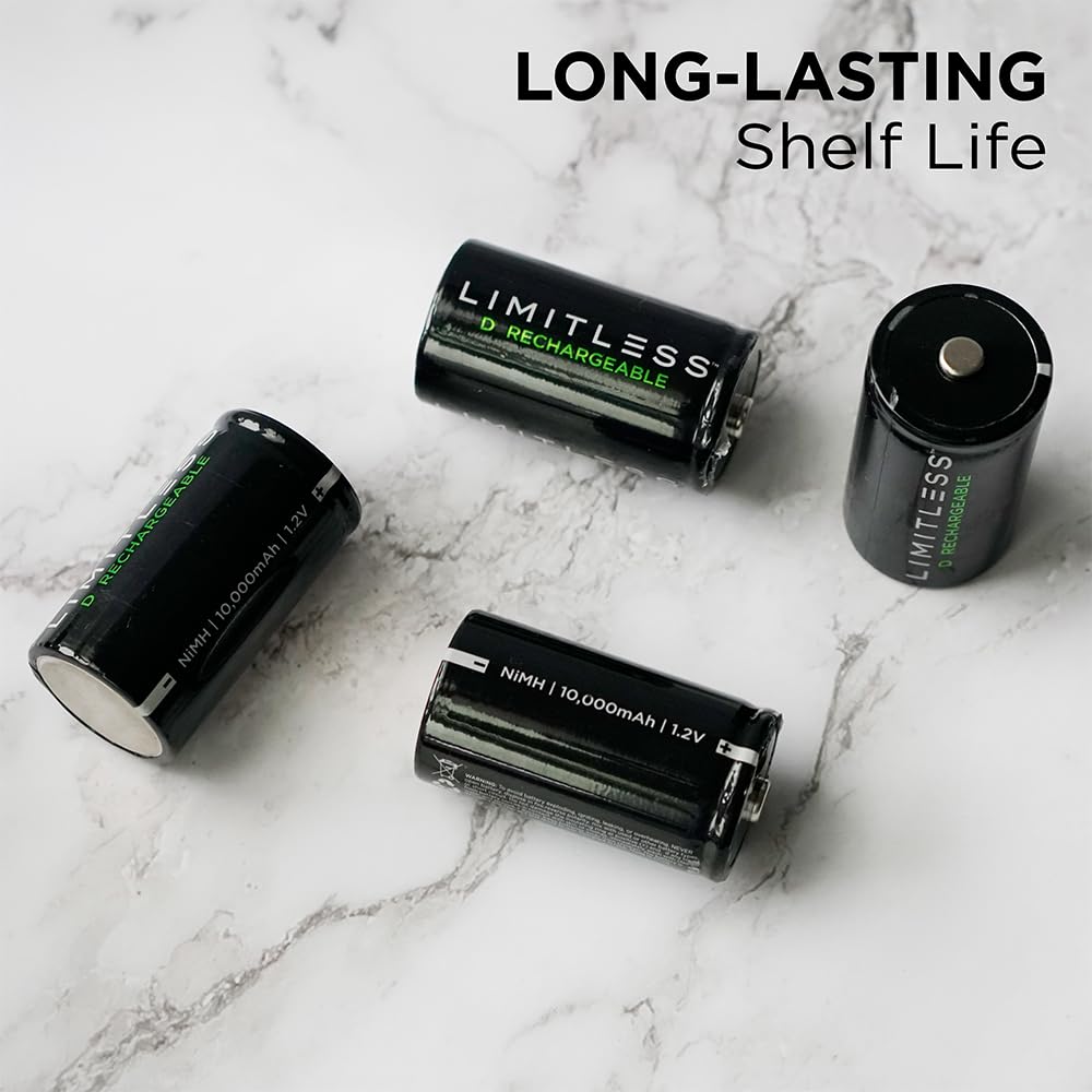 Rechargeable D Batteries 4-Pack E2059