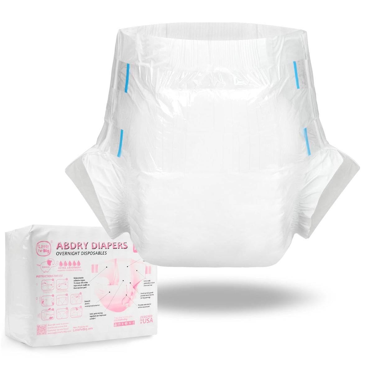 Adjustable Adult Diaper 10 Pieces White Medium I425645