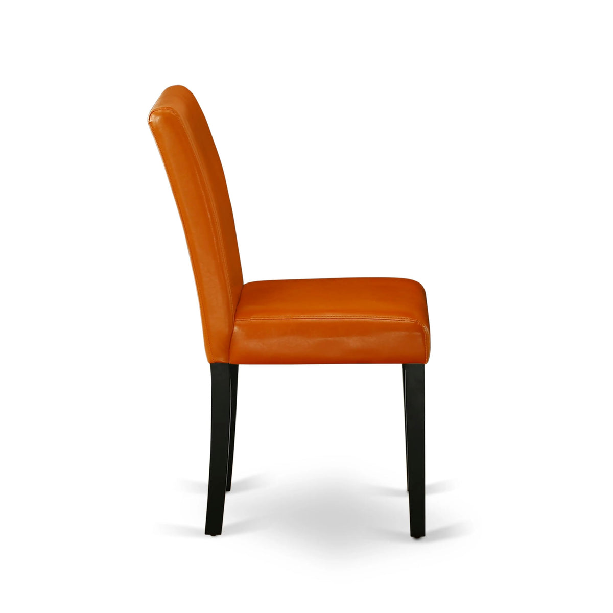 Baked Bean Faux Leather Upholstered Dining Chairs Set of 2 H884