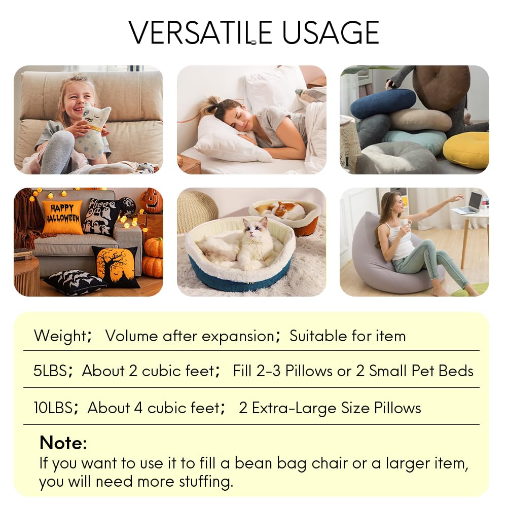 5LBS Shredded Memory Foam Bean Bag Filler I63157