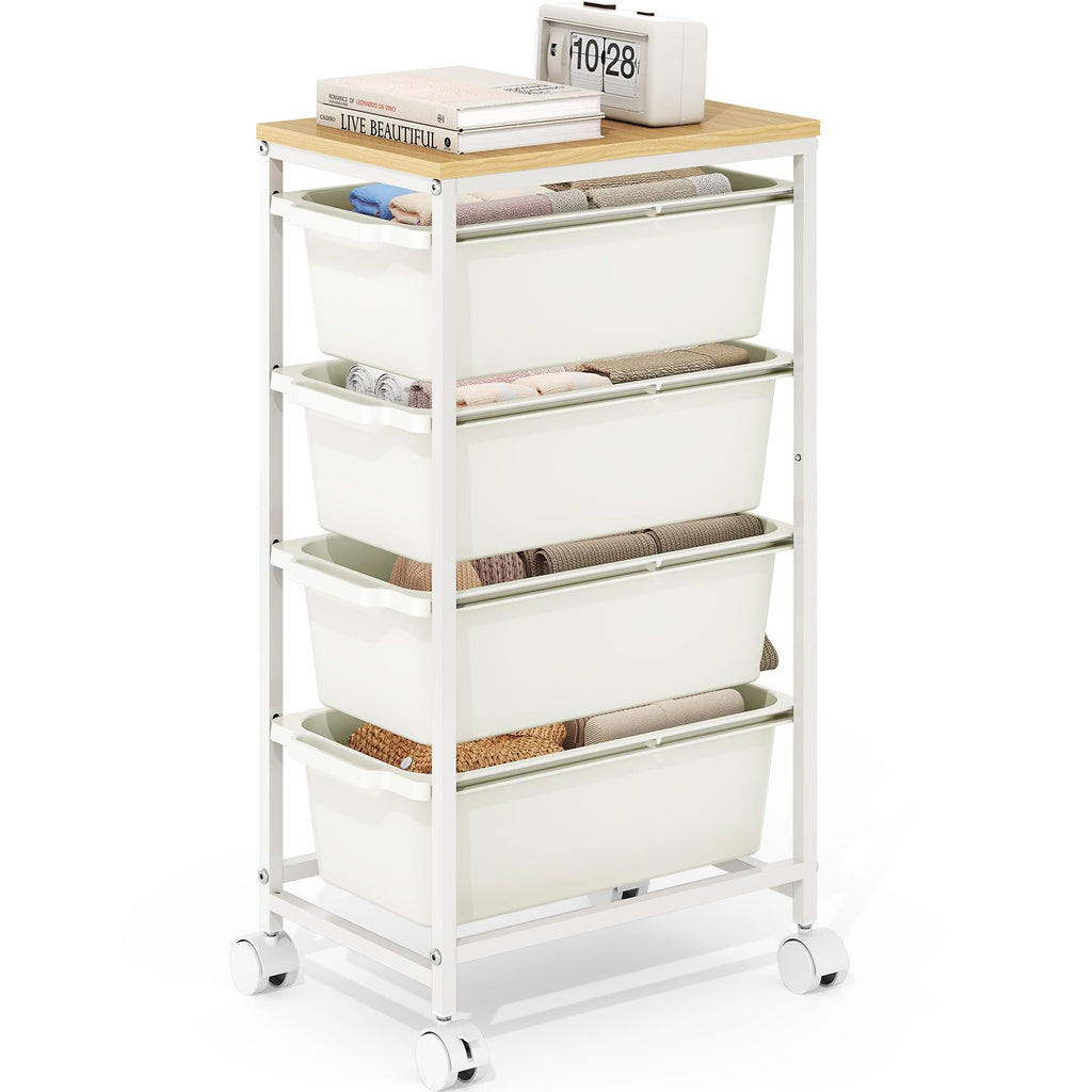 Slim Rolling Cart with 4 Drawers B700598