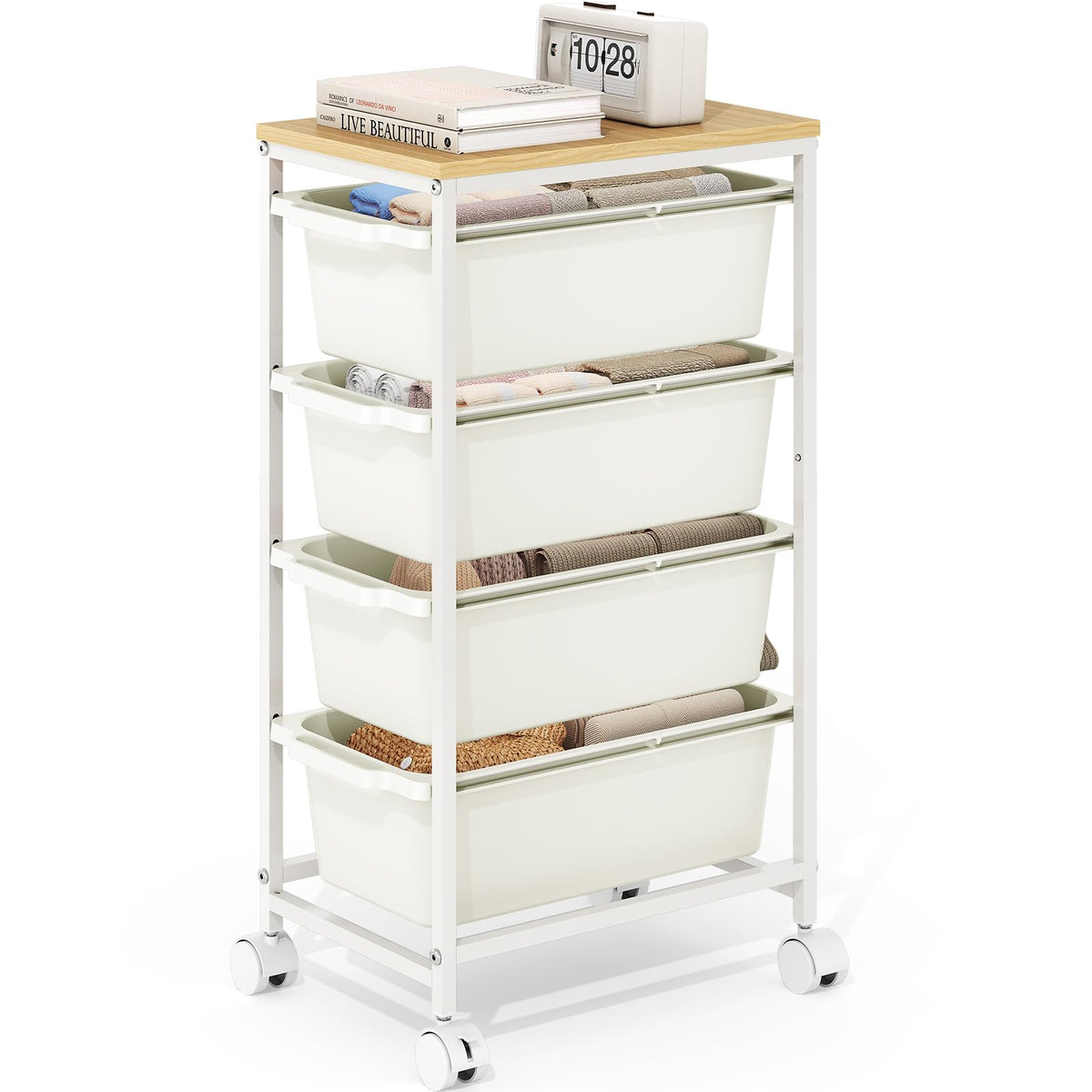 Slim Rolling Cart with 4 Drawers B700598