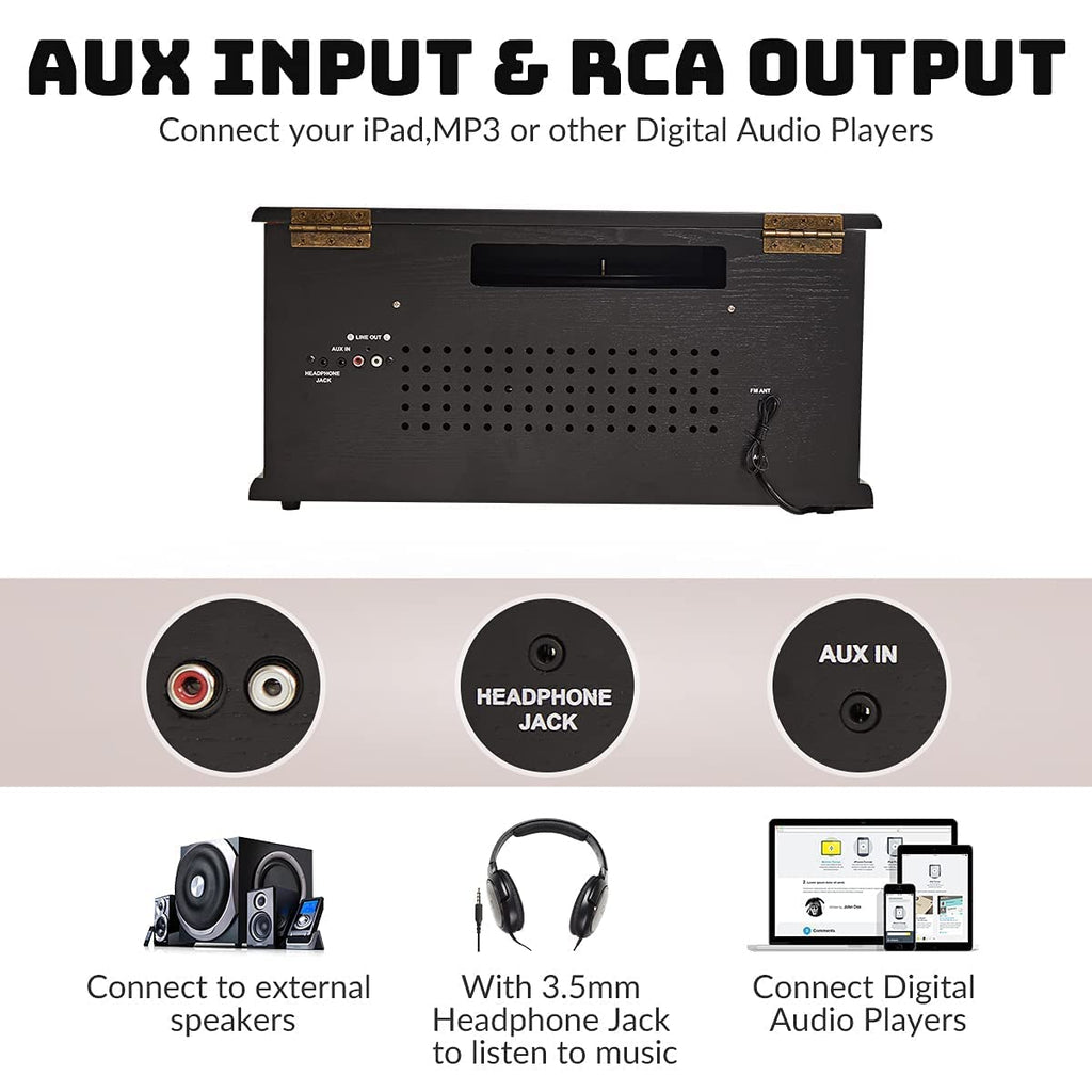 10-in-1 Record Player with Bluetooth H37357