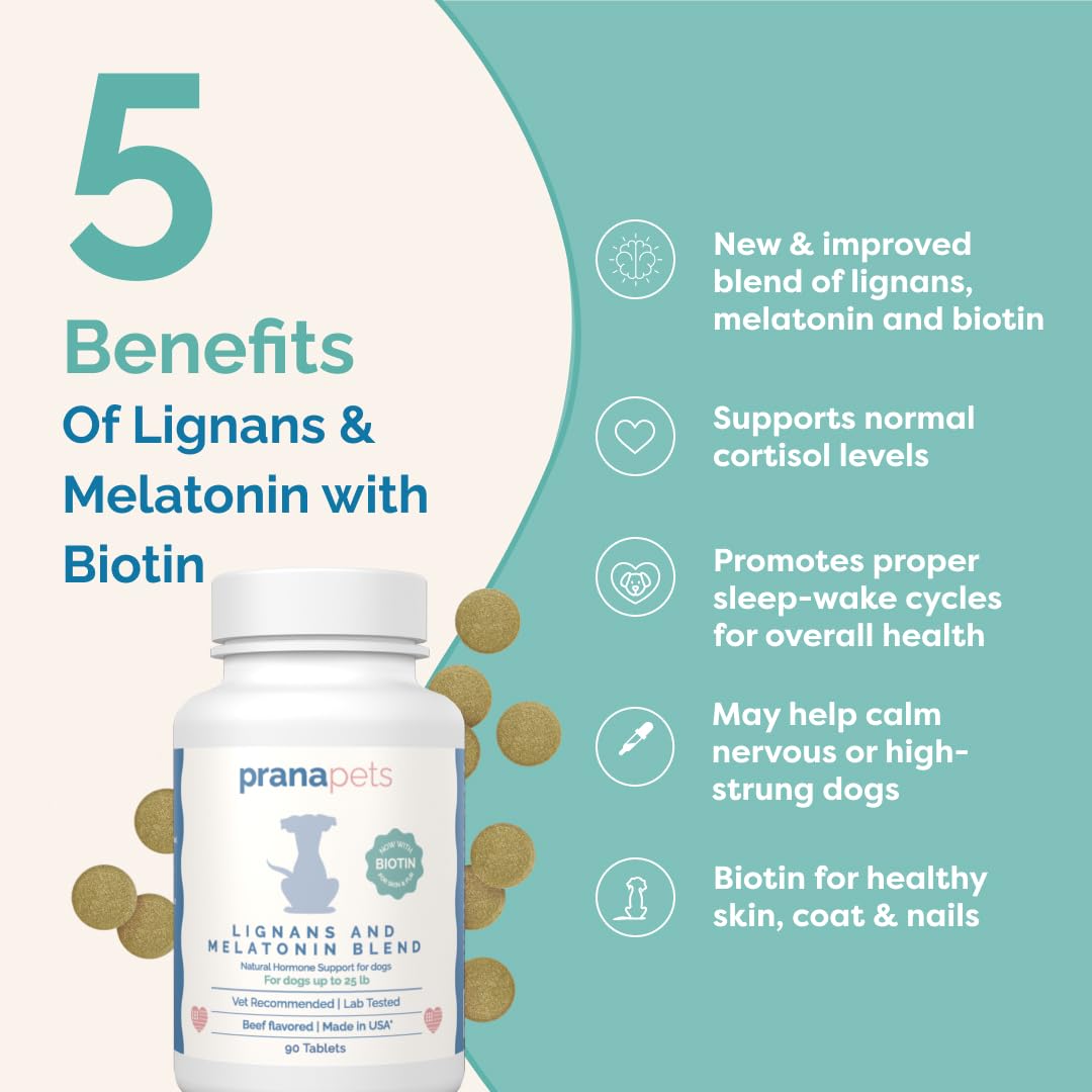 Lignans & Melatonin with Biotin Blend for Dogs Over 25 lb X154